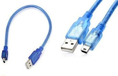 کابل MINI USB شیلدار 30CM - کابل ذوزنقه