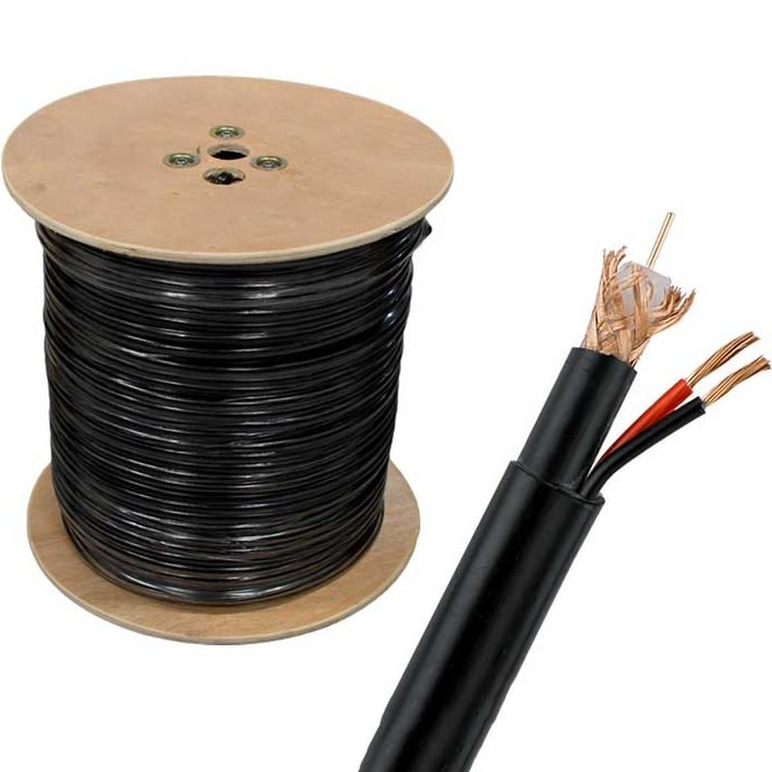 کابل ترکیبی RG59 دوربین مداریسته مغزی 0.7 شیلد 96 رشته متری